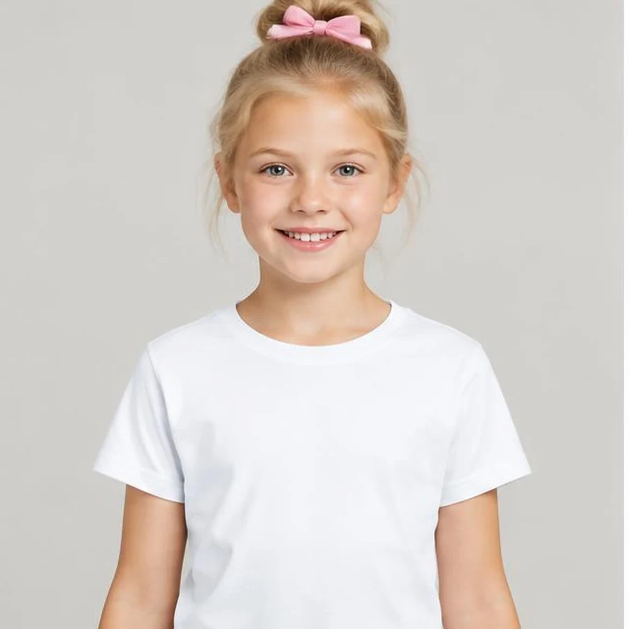 Pearl Little BAE tee modeled by an age-matched girl or woman
